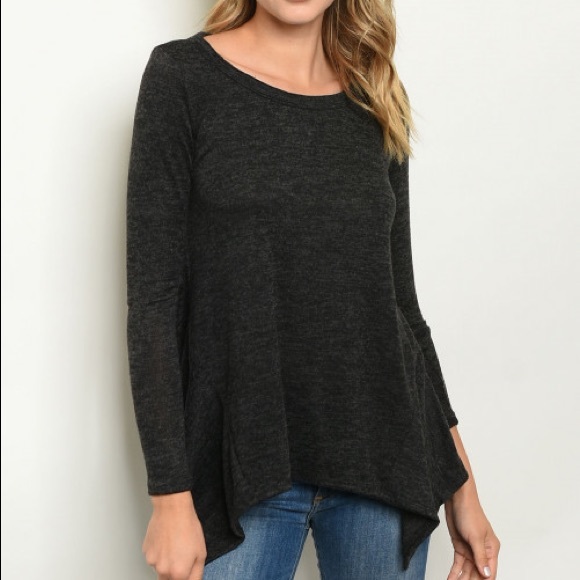 💕 Black Casual Long Sleeve Top - Picture 2 of 6